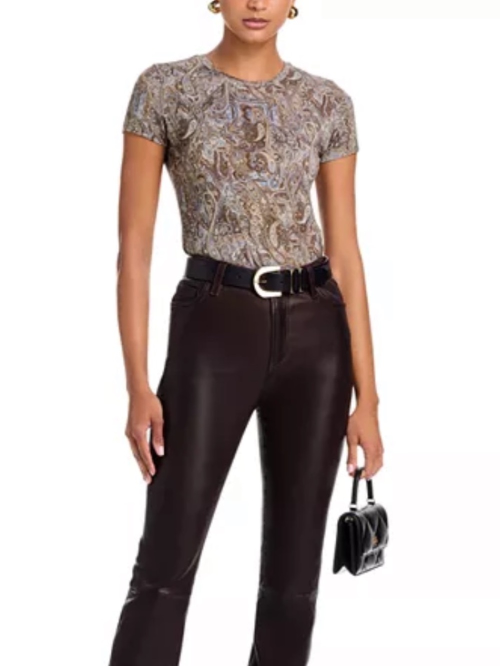 NWT L’agence paisley print tee shirt